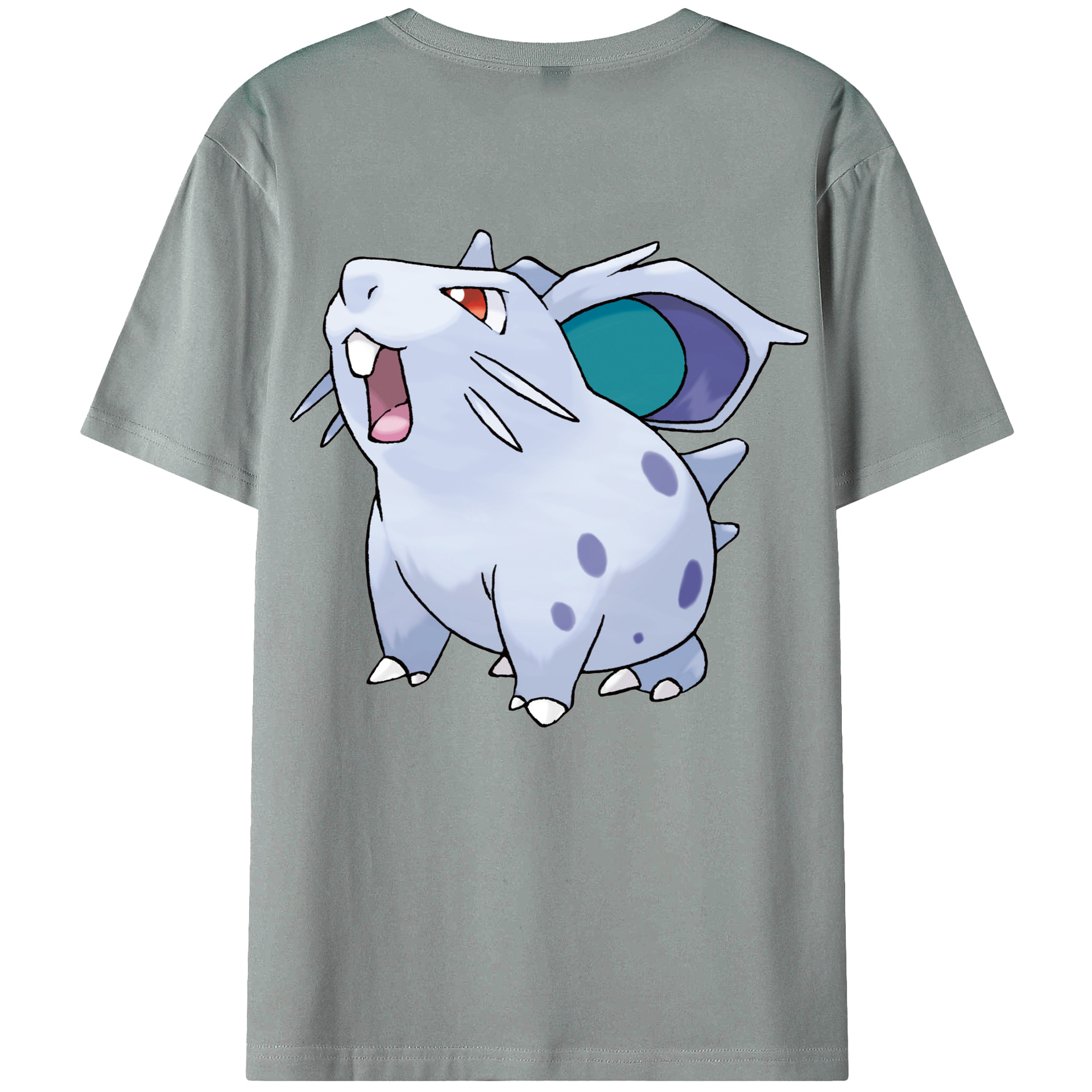 （画像用） ポケットモンスター Pokémon 綿100％ メンズ半袖Tシャツ（バックプリント） 通気性
